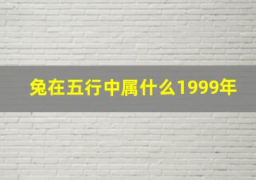 兔在五行中属什么1999年