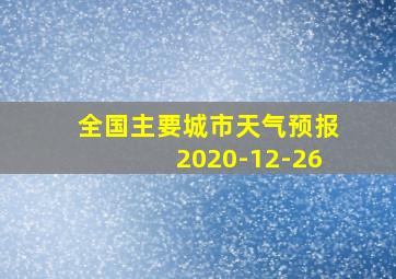 全国主要城市天气预报2020-12-26