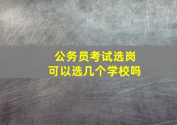 公务员考试选岗可以选几个学校吗