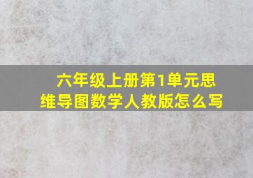 六年级上册第1单元思维导图数学人教版怎么写