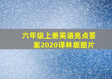 六年级上册英语亮点答案2020译林版图片