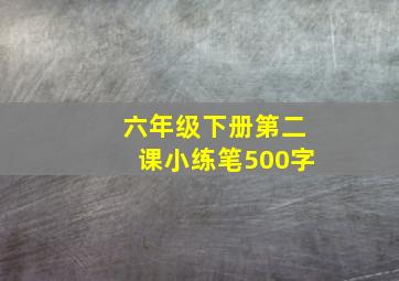 六年级下册第二课小练笔500字