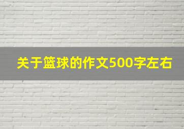 关于篮球的作文500字左右