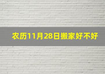 农历11月28日搬家好不好