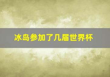 冰岛参加了几届世界杯