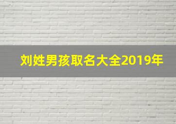 刘姓男孩取名大全2019年