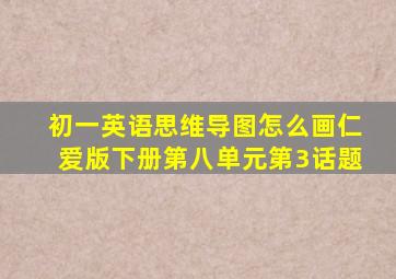 初一英语思维导图怎么画仁爱版下册第八单元第3话题