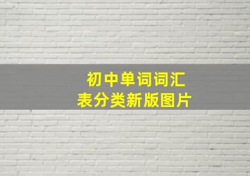 初中单词词汇表分类新版图片