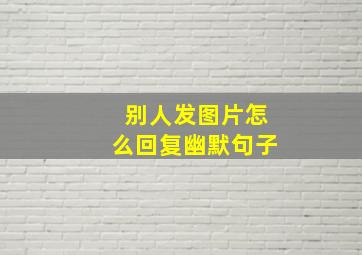 别人发图片怎么回复幽默句子