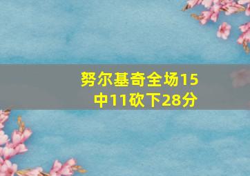 努尔基奇全场15中11砍下28分