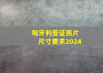 匈牙利签证照片尺寸要求2024