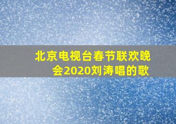 北京电视台春节联欢晚会2020刘涛唱的歌