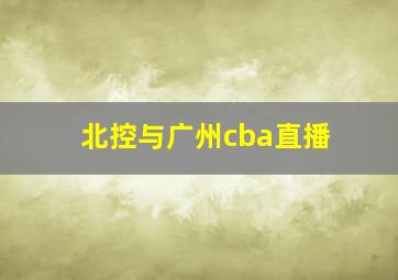 北控与广州cba直播