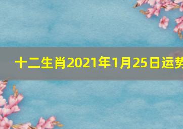 十二生肖2021年1月25日运势