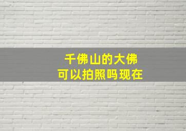 千佛山的大佛可以拍照吗现在