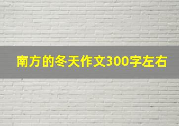 南方的冬天作文300字左右