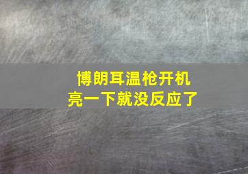 博朗耳温枪开机亮一下就没反应了