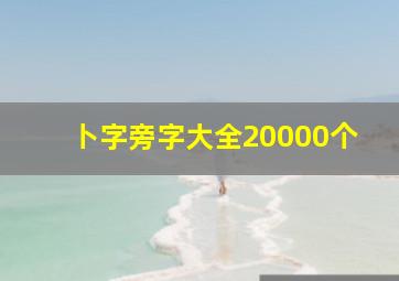 卜字旁字大全20000个