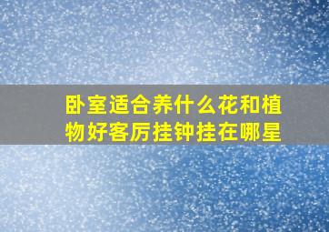 卧室适合养什么花和植物好客厉挂钟挂在哪星