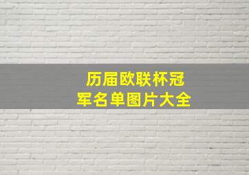 历届欧联杯冠军名单图片大全