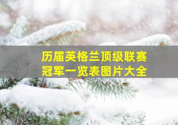 历届英格兰顶级联赛冠军一览表图片大全