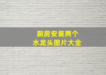 厨房安装两个水龙头图片大全