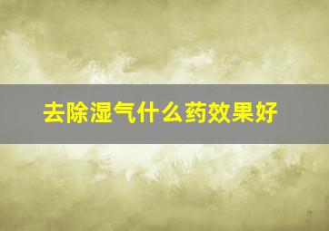 去除湿气什么药效果好