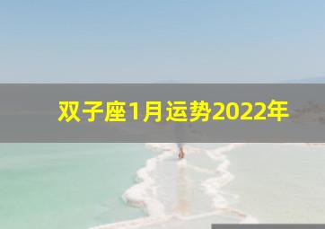 双子座1月运势2022年