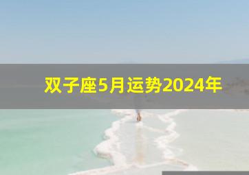 双子座5月运势2024年