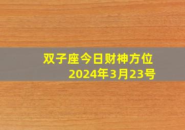 双子座今日财神方位2024年3月23号