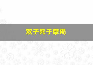 双子死于摩羯