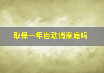 取保一年自动消案底吗