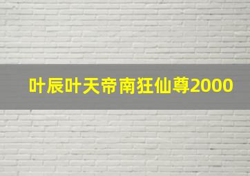 叶辰叶天帝南狂仙尊2000