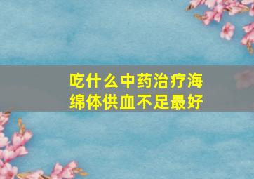 吃什么中药治疗海绵体供血不足最好