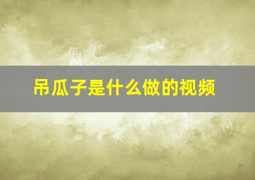 吊瓜子是什么做的视频