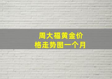 周大福黄金价格走势图一个月