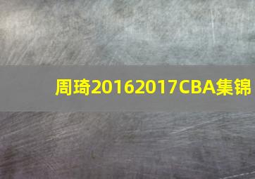 周琦20162017CBA集锦