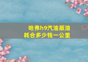 哈弗h9汽油版油耗合多少钱一公里