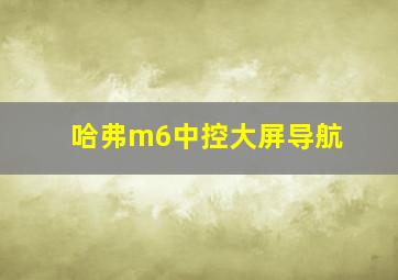 哈弗m6中控大屏导航