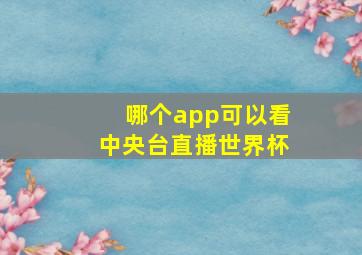 哪个app可以看中央台直播世界杯