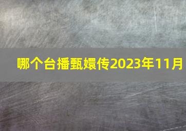 哪个台播甄嬛传2023年11月