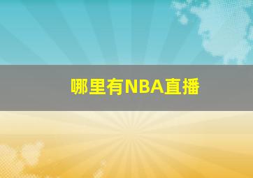 哪里有NBA直播