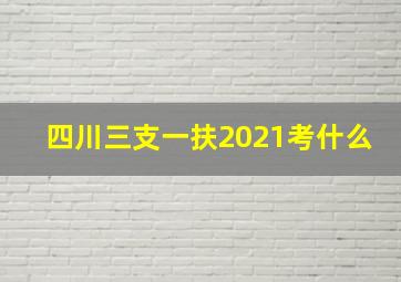 四川三支一扶2021考什么