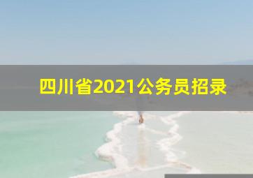 四川省2021公务员招录