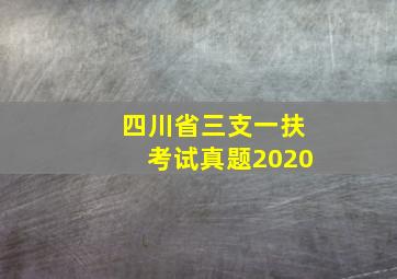 四川省三支一扶考试真题2020