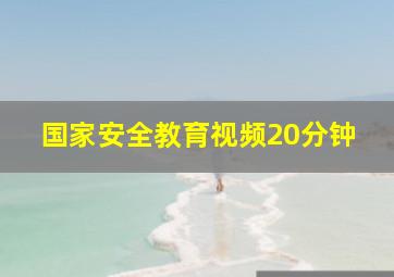 国家安全教育视频20分钟