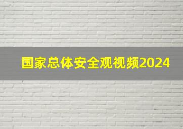 国家总体安全观视频2024