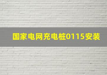 国家电网充电桩0115安装