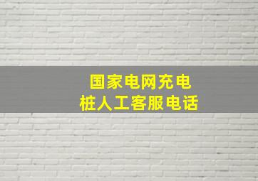 国家电网充电桩人工客服电话