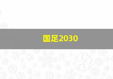 国足2030